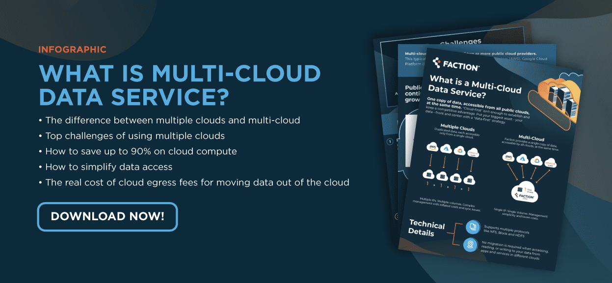 what is a multi-cloud data service infographic